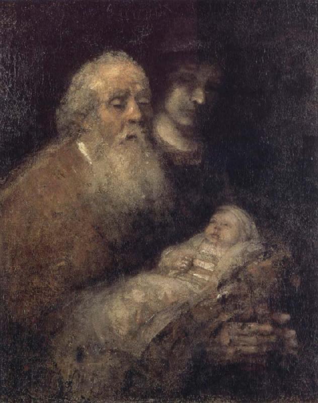 REMBRANDT Harmenszoon van Rijn Simeon with the Christ Child in the Temple China oil painting art